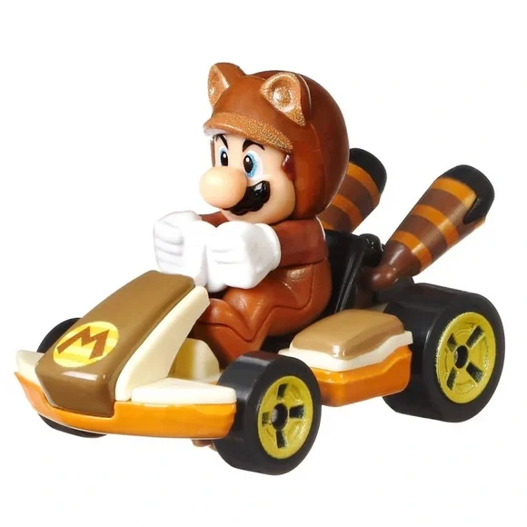 Hot Wheels Mario Kart TANOOKI MARIO Nintendo Die-Cast 1/64 Scale NIB - Picture 7 of 8